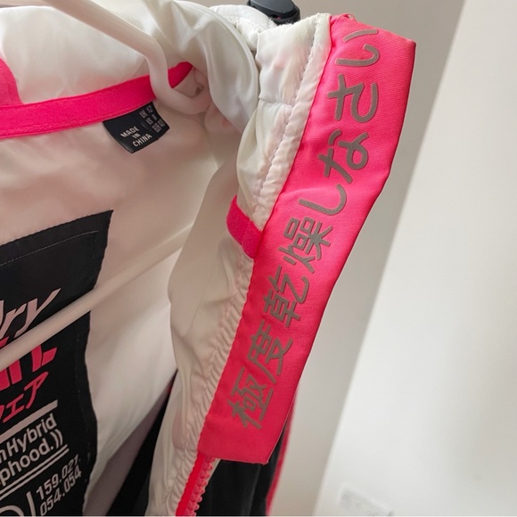 Superdry Team Fuji Hybrid Colour Block Zip Hoodie In Pink | Size 8 - Picture 3 of 14
